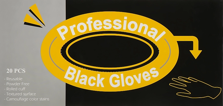 Comair Рукавички з латексу "Professional Black", великі - фото N1