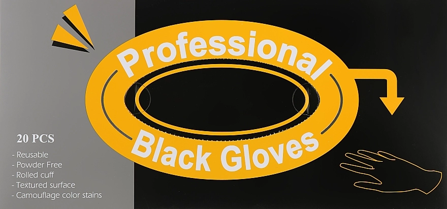 Comair Перчатки из латекса "Professional Black", маленькие - фото N1