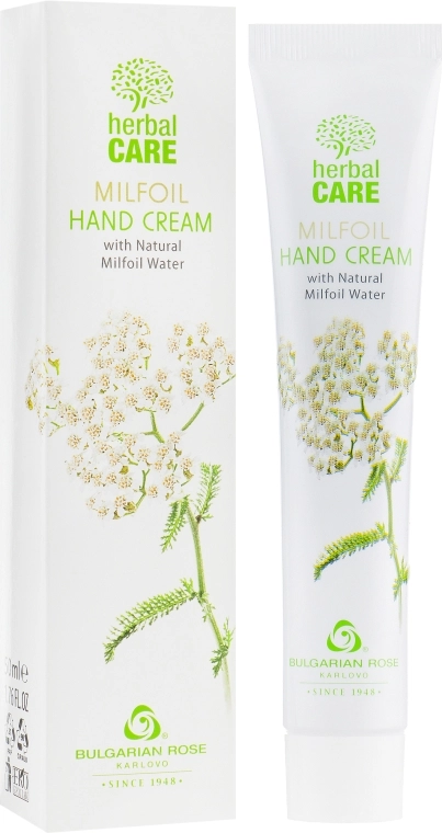 Bulgarian Rose Крем для рук з натуральною водою з деревію Bulgarska Rosa Milfoil Hand Cream - фото N1