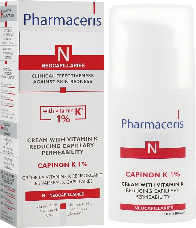 Pharmaceris Крем уплотняющий сосуды с витамином К N Capinon K 1% Cream With Vitamin K - фото N1