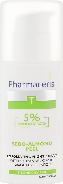 Pharmaceris Ночной крем-пилинг с 5% миндальной кислотой T Sebo-Almond-Peel Exfoliting Night Cream - фото N2