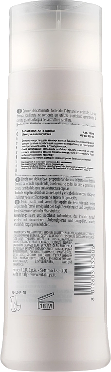 Vitality's Зволожуючий шампунь Intensive Aqua Hydrating Shampoo - фото N2