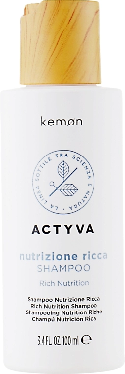 Kemon Шампунь для очень сухих волос Actyva Nutrizione Ricca Shampoo Rich Nutrition - фото N1