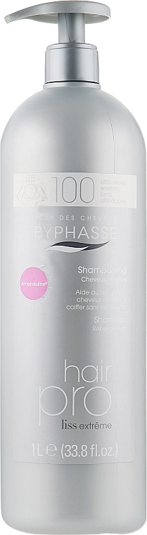 Byphasse Шампунь для гладкости и блеска волос Hair Pro Shampoo Liss Extreme - фото N2