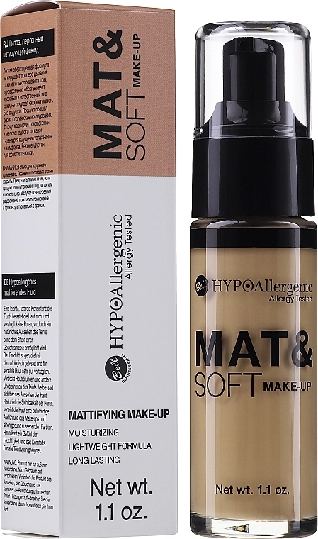 Bell Hypo Allergenic Mat&Soft Make-Up Тональний крем - фото N2