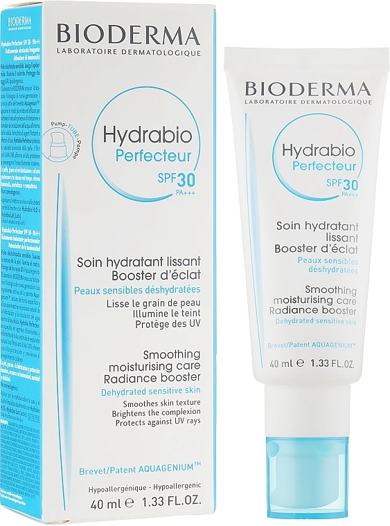 Bioderma Увлажняющее разглаживающее средство "Активатор сияния кожи" Hydrabio Smoothig Moisturising Care SPF30 - фото N1