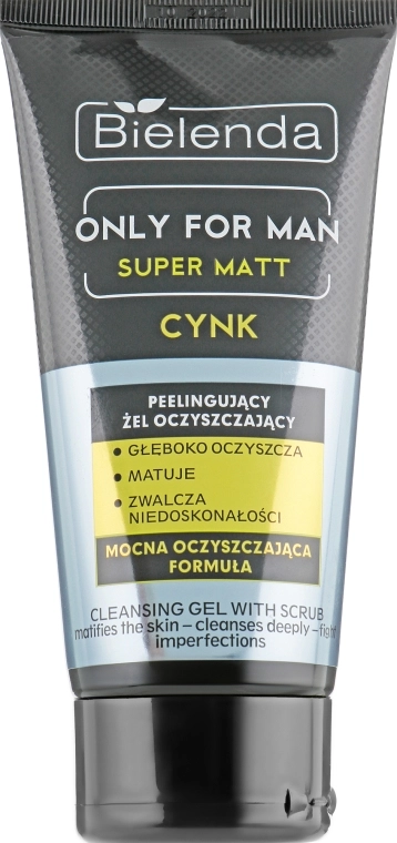 Bielenda Очищающий пилинг–гель Only For Men Super Mat Cleansing Gel With Scrub - фото N3