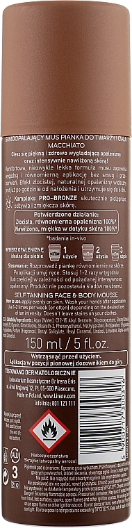 Lirene Мусс-автозагар для лица и тела Self-tanning Face & Body Mousse - фото N2