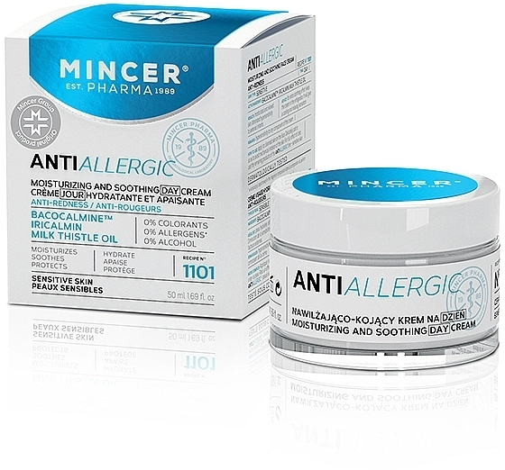 Mincer Pharma Увлажняющий крем для лица от покраснений Anti Allergic 1101 Face Cream - фото N1