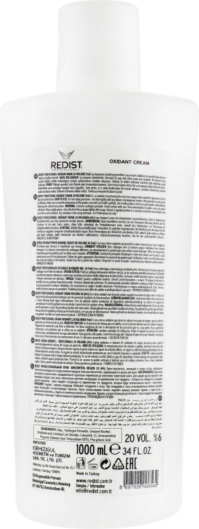 Redist Professional Крем оксидант 6% Oxidant Cream 20 Vol 6% - фото N2