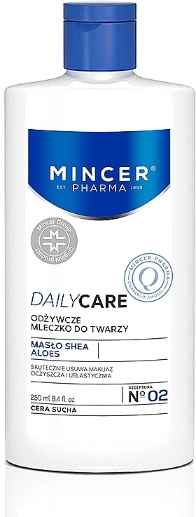 Mincer Pharma Daily Care Milk Nousturizing 02 Питательное молочко для лица 02 - фото N1