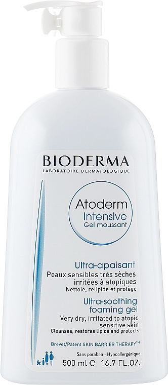 Bioderma Интенсивный очищающий, пенящийся гель Atoderm Intencive Ultra-rich Foaming Gel - фото N3