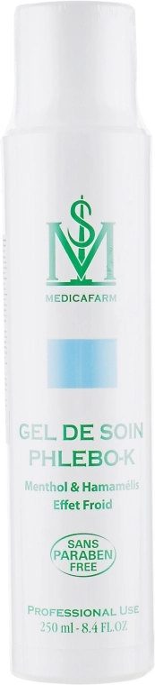 Medicafarm Гель для ухода ФЛЕБО-К ментол и гамамелис "Охлаждающий эффект" Body Care Gel de Soin PHLEBO-K - фото N1