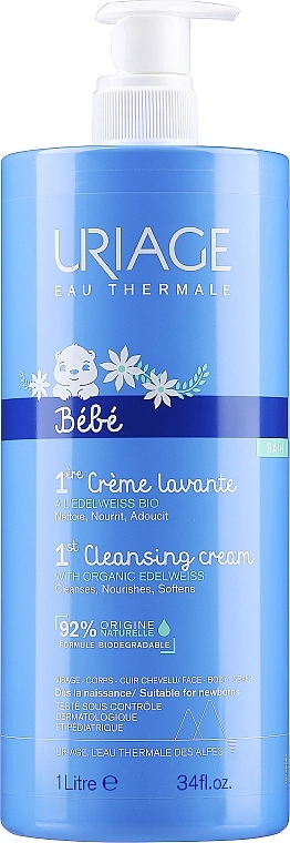 Uriage Очищающий пенящийся крем для детей и младенцев Babies Cream Lavante - фото N5