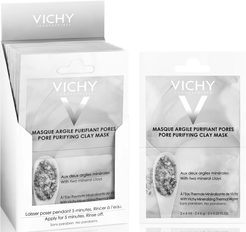 Vichy Очищающая поры минеральная маска с глиной Mineral Pore Purifying Clay Mask - фото N2