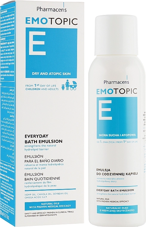 Pharmaceris Эмульсия для сухой и склонной к атопии кожи E Emotopic Everyday Bath Emulsion - фото N1