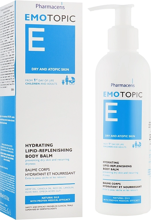 Pharmaceris Увлажняющий бальзам для сухой и склонной к атопическому дерматиту кожи E Emotopic Hydrating Lipid-Replenishing Body Balm - фото N1