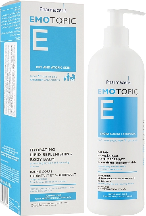 Pharmaceris Увлажняющий бальзам для сухой и склонной к атопическому дерматиту кожи E Emotopic Hydrating Lipid-Replenishing Body Balm - фото N4