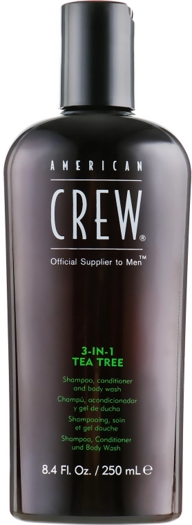 American Crew Засіб по догляду за волоссям і тілом 3-в-1 Tea Tree 3-in-1 Shampoo, Conditioner and Body Wash - фото N1