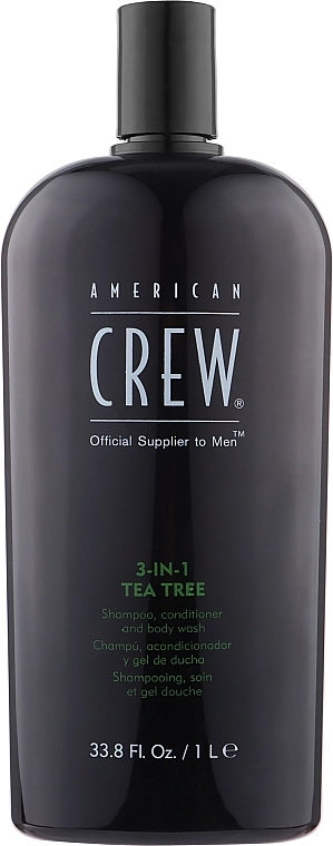 American Crew Средство по уходу за волосами и телом 3-в-1 "Чайное дерево" Tea Tree 3-in-1 Shampoo, Conditioner and Body Wash - фото N3