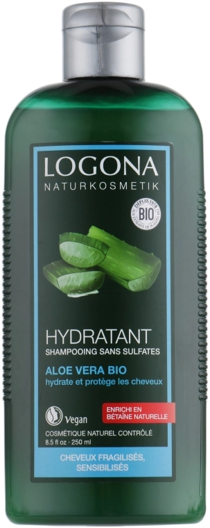 Logona БИО-шампунь увлажнение и защита для сухих волос с Алоэ Вера Hair Care Shampoo - фото N1