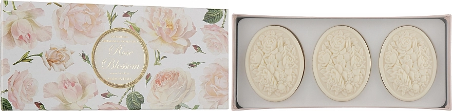 Saponificio Artigianale Fiorentino Набор мыла туалетного "Роза" Rose Blossom (Soap/3x125g) - фото N1