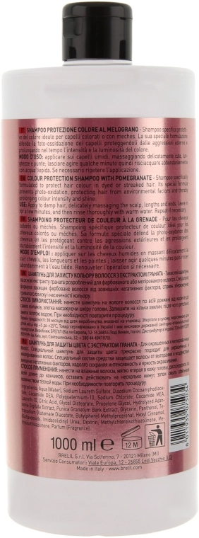 Brelil Шампунь для захисту кольору волосся з екстрактом граната Professional Numero Colour Protection Shampoo - фото N4