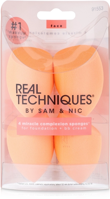 Real Techniques Набор спонжей для макияжа Miracle Complexion 4 Sponges - фото N1