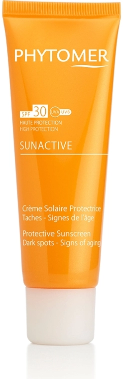 Солнцезащитный крем для лица и чувствительных зон СПФ 30 - Phytomer Sunactive Protective Sunscreen SPF30, 50 мл - фото N1
