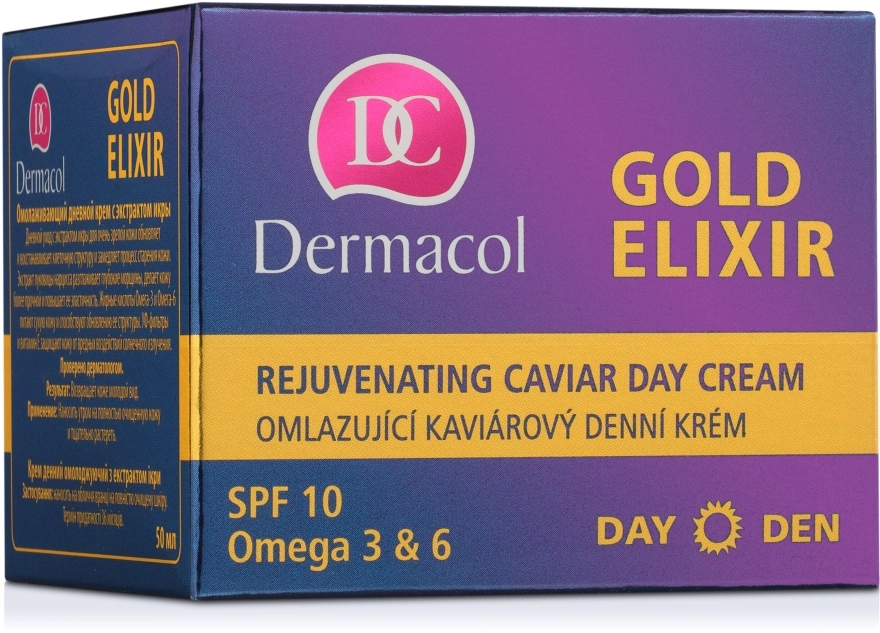 Dermacol Крем дневной омолаживающий Gold Elixir Rejuvenating Caviar Day Cream - фото N3