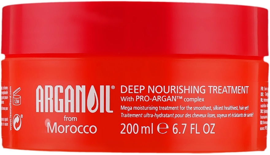 Маска для волосся "Глибоке зволоження" - Lee Stafford Arganoil from Morocco Deep Nourishing Treatment, 200 мл - фото N1