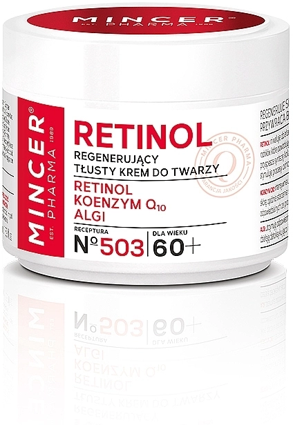 Mincer Pharma Відновлюючий крем для обличчя 60+ Retinol № 503 - фото N1