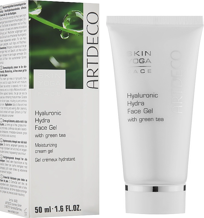 Artdeco Быстро впитывающийся освежающий гель Hyaluronic Hydra Face Gel with Green Tea - фото N2