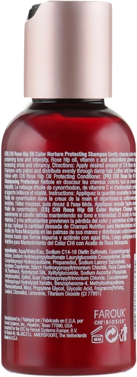 CHI Защитный шампунь для окрашенных волос Rose Hip Oil Color Nurture Protecting Shampoo - фото N2