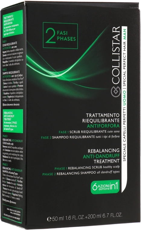 Collistar Набір для догляду за волоссям Rebalancing Anti-Dandruff Treatment (shmp/200ml + scr/50ml) - фото N2