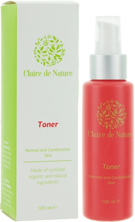 Claire de Nature Тонік для обличчя для нормальної та комбінованої шкіри Toner For Normal and Combination Skin - фото N3