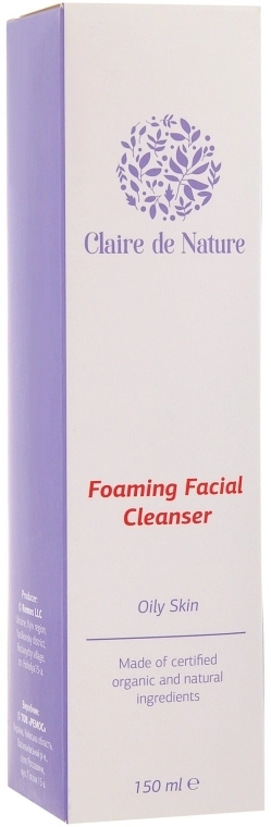 Claire de Nature Пенка для умывания для жирной кожи Foaming Facial Cleanser For Oily Skin - фото N3