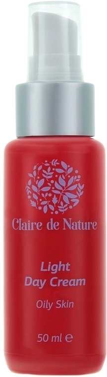 Claire de Nature Денний легкий крем для жирної шкіри Light Day Cream For Oily Skin - фото N1