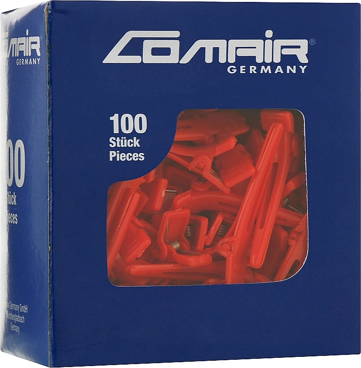 Comair Зажимы пластиковые острые, красные - фото N2