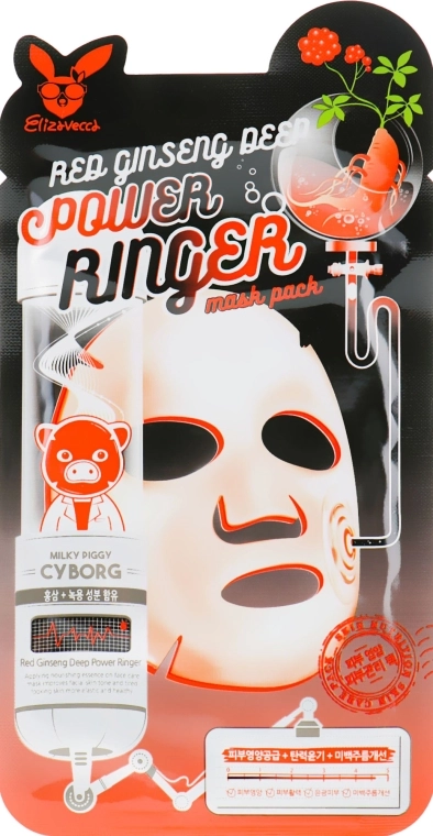 Elizavecca Маска омолоджувальна з женьшенем Face Care Red Ginseng Deep Power Ringer Mask Pack - фото N1