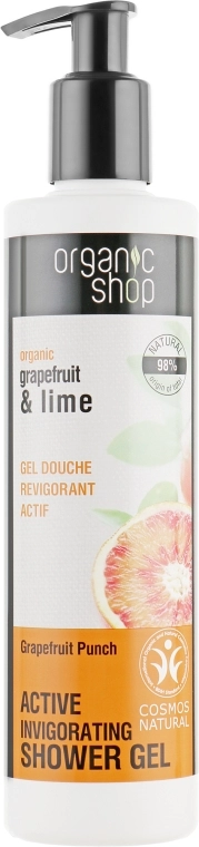 Organic Shop Гель для душа бодрящий "Грейпфрутовый пунш" Organic Grapefruit and Lime Active Shower Gel - фото N3