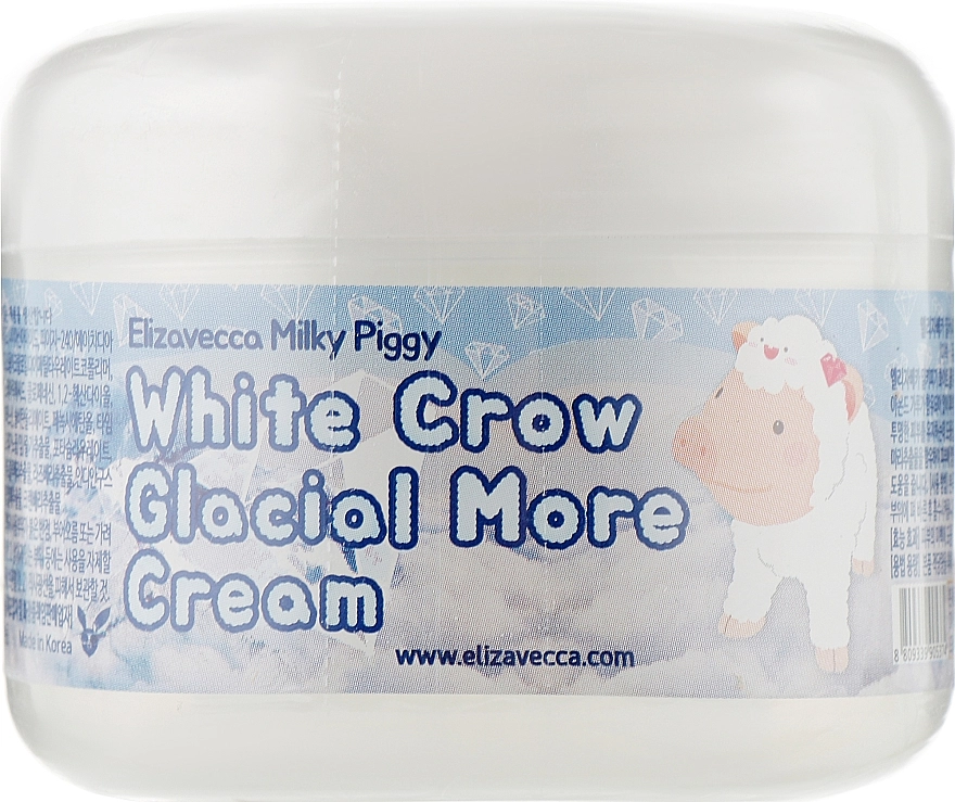 Elizavecca Крем для лица воздушный Face Care Milky Piggy White Crow Glacial More cream - фото N2
