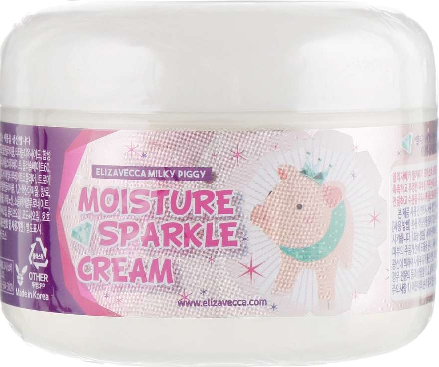 Elizavecca Крем увлажняющий с эффектом сияния Face Care Milky Piggy Moisture Sparkle Cream - фото N2
