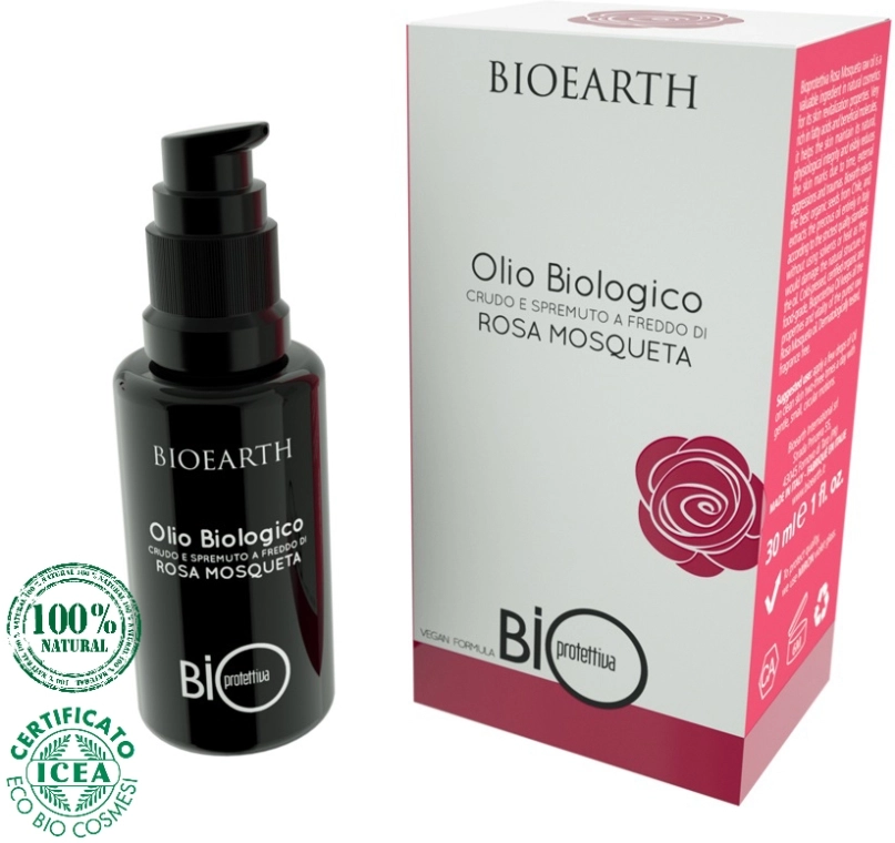 Bioearth Органічна олія троянди Москета Bioprotettiva Olio Biologico - фото N1