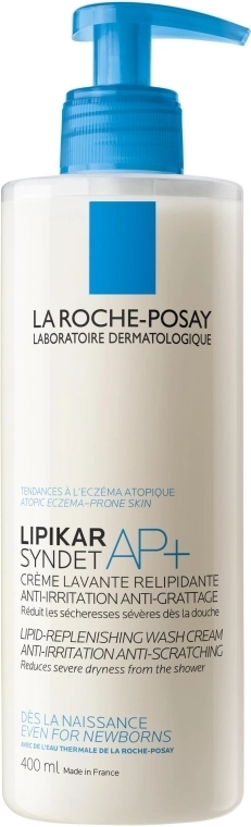 La Roche-Posay Ліпідовідновлювальний очищувальний крем-гель для обличчя та тіла Lipikar Syndet AP+ - фото N2