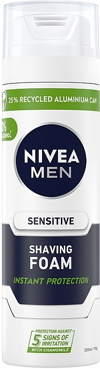 Nivea Піна для гоління заспокійлива для чутливої шкіри MEN Active Comfort System Shaving Foam - фото N1
