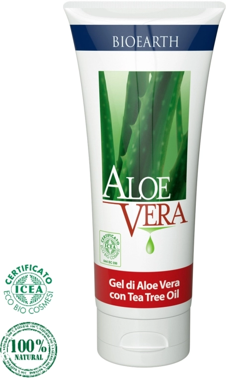 Bioearth Гель для обличчя з алое вера Aloe Vera gel with Organic Tea Tree - фото N1