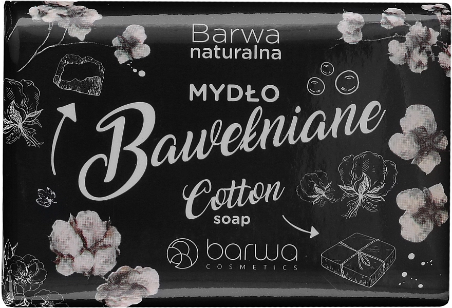 Barwa Мило з бавовняним маслом і протеїнами шовку Natural Cotton Soap With Silk Protein - фото N1
