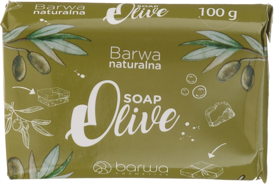 Barwa Мило з екстрактом оливок і шиїтаке Natural Green Olive Soap With Shiitake Extract - фото N1