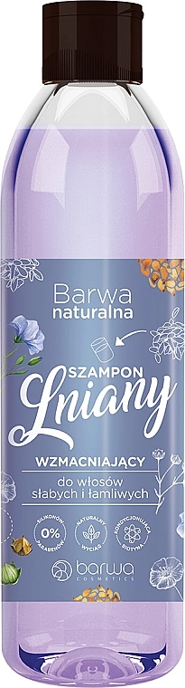 Barwa Шампунь лляний зміцнювальний з комплексом вітамінів Natural Flax Shampoo With Vitamin Complex - фото N1